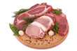 Meat allsorts on a round board