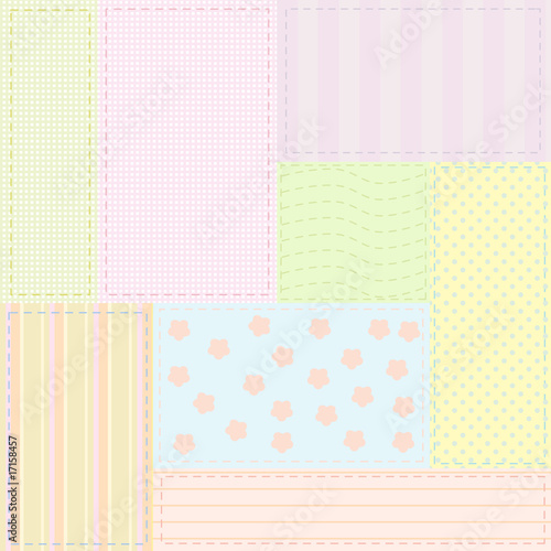 Vector: Seamless baby patchwork pattern Seamless baby patchwork pattern