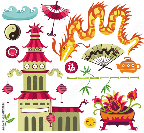 Oriental Set Of Design Elements