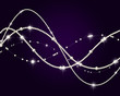 brilliant ornament with waves on dark background