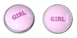 Button Pink Word Girl