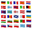 Wehende Europa Fahnen