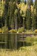 Dock on lake in Autumn