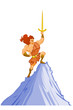 Vector Cartoon Barbarian Victory