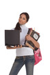 ethnic Indian College student with laptop PC