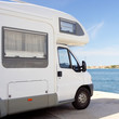 White Van on the beach