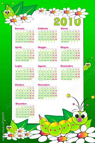 2010 Kid italian calendar with grubs