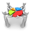 Illustration: Business teamwork and performance achievement concept Business teamwork and performance achievement concept