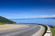 Serpentine road on the south end of lake Baikal