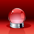Vector snow globe or crystal ball. Insert your own object.