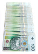 background made of polish 100 zloty banknotes