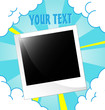 Vector photo frame on happiness background. Vector photo frame on happiness background.