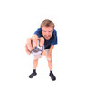 man is playing petanque