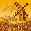 Landscape with windmill