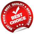 Best choice guarantee sticker