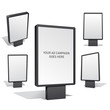 Set of blank outdoor billboards.