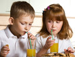 Children with juice