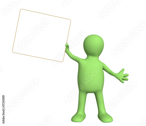 Illustration: Puppet with information board Puppet with information board