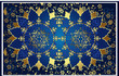 Traditional antique ottoman turkish tile vector design