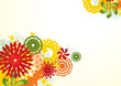 Template with abstract fowers. Vector Template with abstract fowers. Vector
