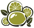 stylized lime