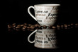 Spiegelung einer Tasse Spiegelung einer Tasse
