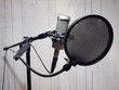 studio vocal microphone & grunge wall 2