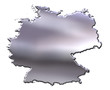 Germany 3D Silver Map Germany 3D Silver Map