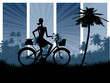 Riding my bike
