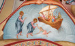 Fresco of Christ and apostle Petrus Fresco of Christ and apostle Petrus