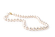 Pearl necklace isolated on white background
