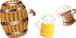 Oktoberfest, Bier, Bierglas, Bierfass, Bierkrug