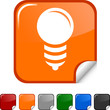 Bulb  sticker icon. Vector illustration
