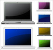 Set of vector laptop icons.