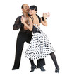 Couple dancers latina style Couple dancers latina style