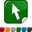 Cursor  sticker icon. Vector illustration