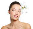 Beautiful sensual young woman with health complexion
