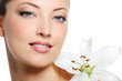 Fresh clear healthy skin on the face of beautiful woman Fresh clear healthy skin on the face of beautiful woman