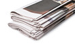 close up detail of international newspapers