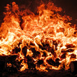 fire in stove