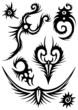 vector illustration tattoo design set vector illustration tattoo design set