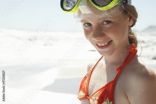 Photo: pre-teen girl on beach pre-teen girl on beach