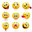 Smiley balls showing funny face Smiley balls showing funny face