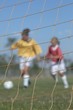 girls playing soccer