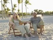 senior couple on beach