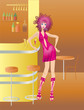 Girl in bar