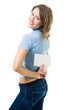 Happy woman with envelope