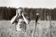 One Roman soldier in field.