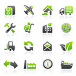 Green shipping icons Green shipping icons