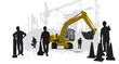 chantier pelleteuse, construction